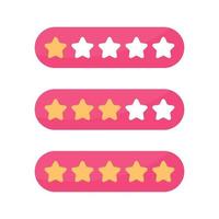 classificação por estrelas para verificar a satisfação do cliente ao usar o serviço vetor