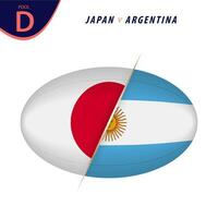 rúgbi concorrência Japão v Argentina . rúgbi versus ícone. vetor