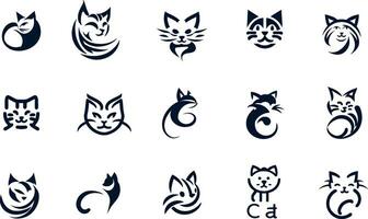 gato vetor Projeto para ícones, símbolos ou logotipos. adequado para animal fazer compras marca identidade logotipo.