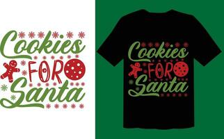 biscoitos para santa t camisa vetor