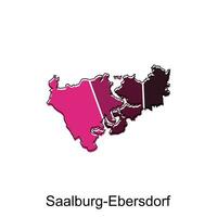 vetor mapa do saalburgo ebersdorf colorida moderno esboço projeto, mundo mapa país vetor ilustração Projeto modelo