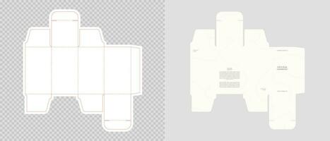 cartão caixa modelo. Cosmético pacote caixa Projeto. vetor ilustração.