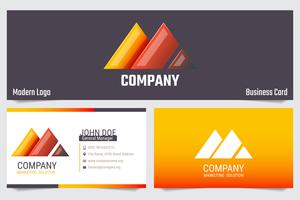 Modern business card Modelo de design de vetor