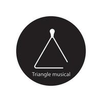 triângulo musical ícone vetor