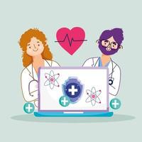 consultor médico online vetor