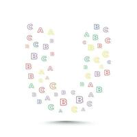 alfabeto logotipo Projeto modelo com abc cartas vetor