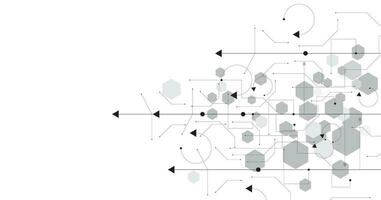 tecnologia Preto o circuito diagrama em branco fundo. vetor