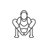 ioga pose ícone. esboço ícone vetor