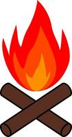 simples fogueira ícone queimando Histórico, fogueira fogo devastador, mancha vetor