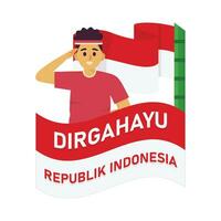 indonésio independência aniversário vetor