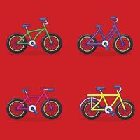 bicicleta desenho animado coleção vetor