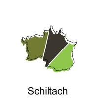 mapa do schiltach cidade. vetor mapa do a alemão país. vetor ilustração Projeto modelo