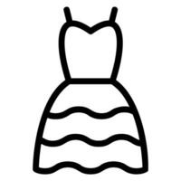 ícone de linha de vestido vetor