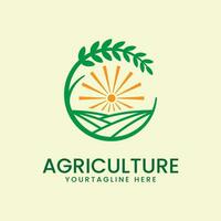 agricultura logotipo vetor ilustração Projeto