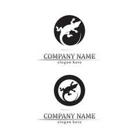 vetor animal lagarto salamandra lagartixa crocodilo e répteis logotipo