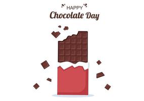 feliz dia do chocolate ilustração vetorial vetor