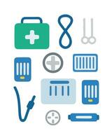 médico dispositivos e suprimentos, dentista e tratamentos vetor
