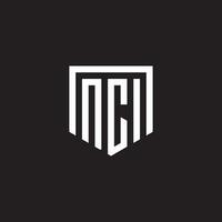 moderno nci carta logotipo Projeto vetor
