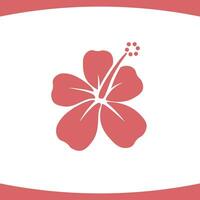 hibisco vermelho flor logotipo vetor