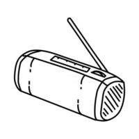 ícone de rádio. doodle desenhado à mão ou estilo de ícone de contorno