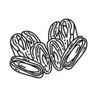 ícone de kurma. doodle desenhado à mão ou estilo de ícone de contorno vetor