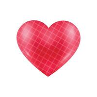 vetor vermelho desatado xadrez coração em branco fundo