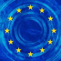 europeu União conceito grunge bandeira Projeto vetor
