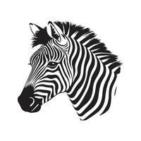 zebra, vintage logotipo linha arte conceito Preto e branco cor, mão desenhado ilustração vetor