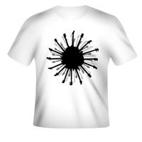 Vector design de t-shirt com design colorido