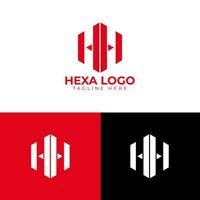 carta logotipo Projeto de hexágono vetor