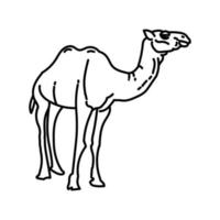 ícone de camelo. doodle desenhado à mão ou estilo de ícone de contorno