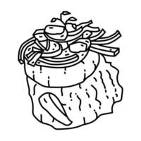ícone de himmel un aad. doodle desenhado à mão ou estilo de ícone de contorno vetor