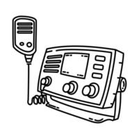 ícone de telefone de rádio. doodle desenhado à mão ou estilo de ícone de contorno vetor
