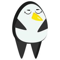 Esportes pinguim faz ioga e fitness. saudável estilo de vida. coleção do desenho animado pinguins demonstrando diferente ioga poses isolado em branco fundo - vetor