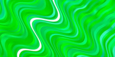 modelo de vetor verde claro com linhas irônicas. ilustração abstrata colorida com curvas de gradiente. modelo para celulares.