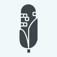 ícone milho. relacionado para americano indígena símbolo. glifo estilo. simples Projeto editável. simples ilustração vetor