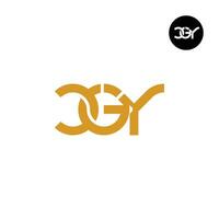 carta cgy monograma logotipo Projeto vetor