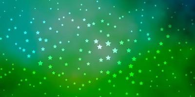 layout de vetor verde escuro com estrelas brilhantes. ilustração abstrata geométrica moderna com estrelas. design para a promoção de seus negócios.
