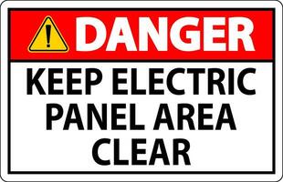 Perigo placa manter elétrico painel área Claro vetor