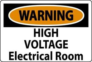Atenção placa Alto Voltagem - elétrico quarto vetor