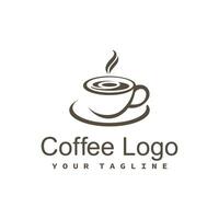 café copo vetor logotipo Projeto modelo. Projeto café fazer compras logotipo ícone