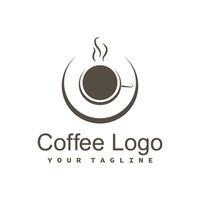 café copo vetor logotipo Projeto modelo. Projeto café fazer compras logotipo ícone