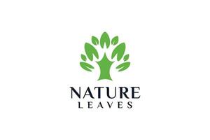 simples limpar \ limpo verde árvore natureza logotipo vetor