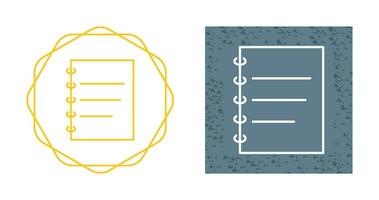 ícone de vetor de bloco de notas