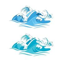 desenho de vetor de ícone de onda de água