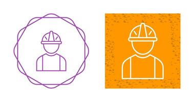 ícone de vetor de trabalhador da construção civil