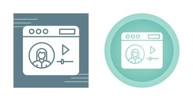 ícone de vetor de tutorial em vídeo