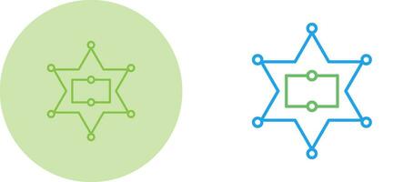 ícone de vetor de distintivo de xerife