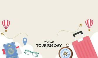 plano fundo para mundo turismo dia celebração vetor