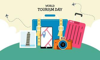 plano fundo para mundo turismo dia celebração vetor
